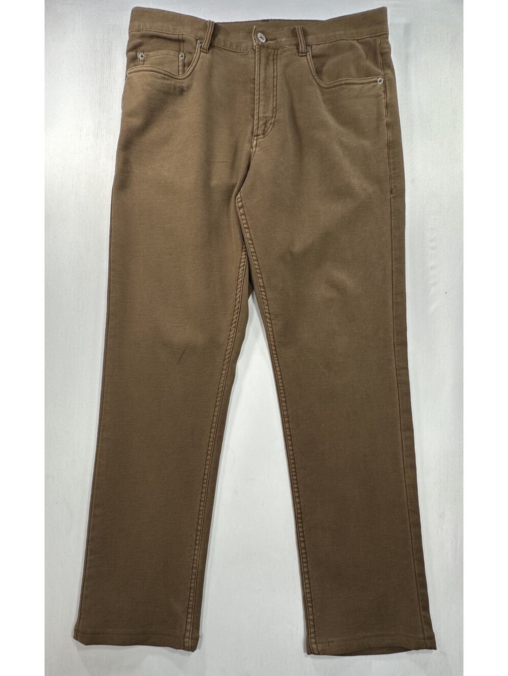 Faherty Flat Front Straight Chinos Brown Mens 32/32